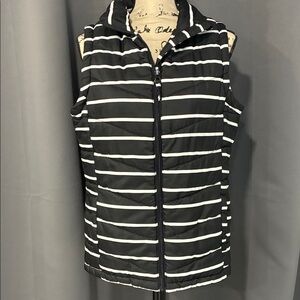 Fresh Black and White Puffer Vest